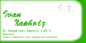 ivan napholz business card